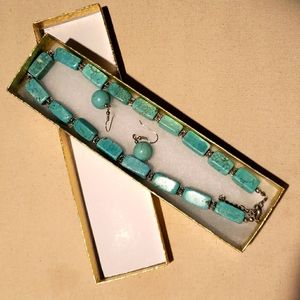 Larimar Necklace and Earrings